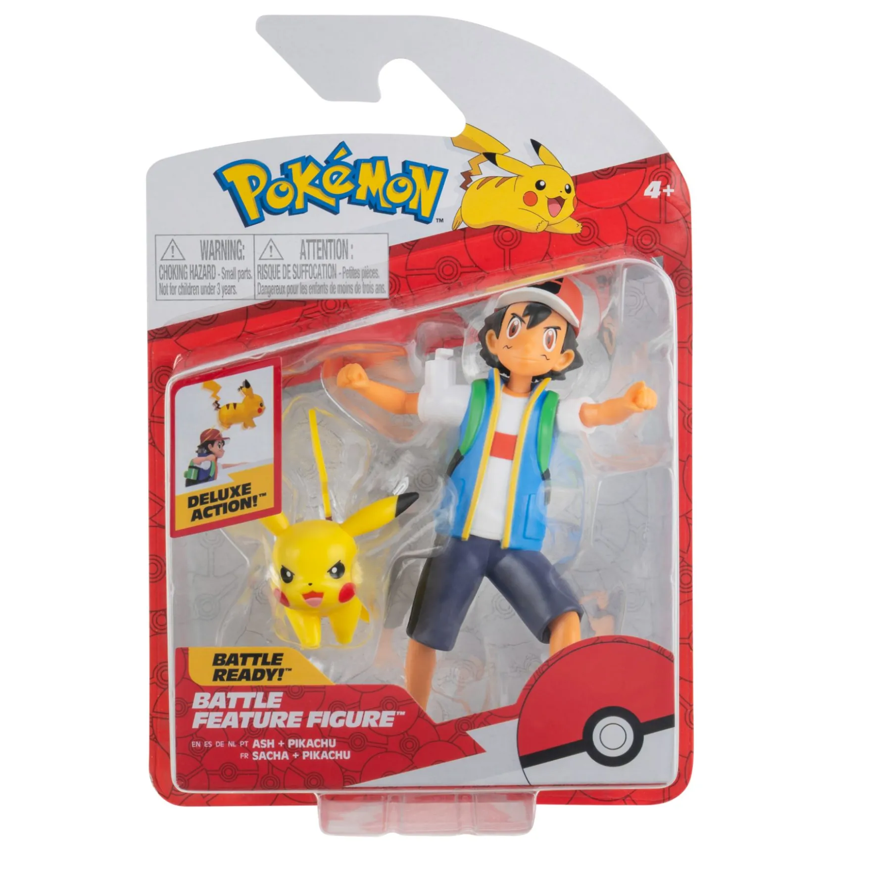 Pokémon Battle Figuur Stars Ash & Pikachu 12 Cm