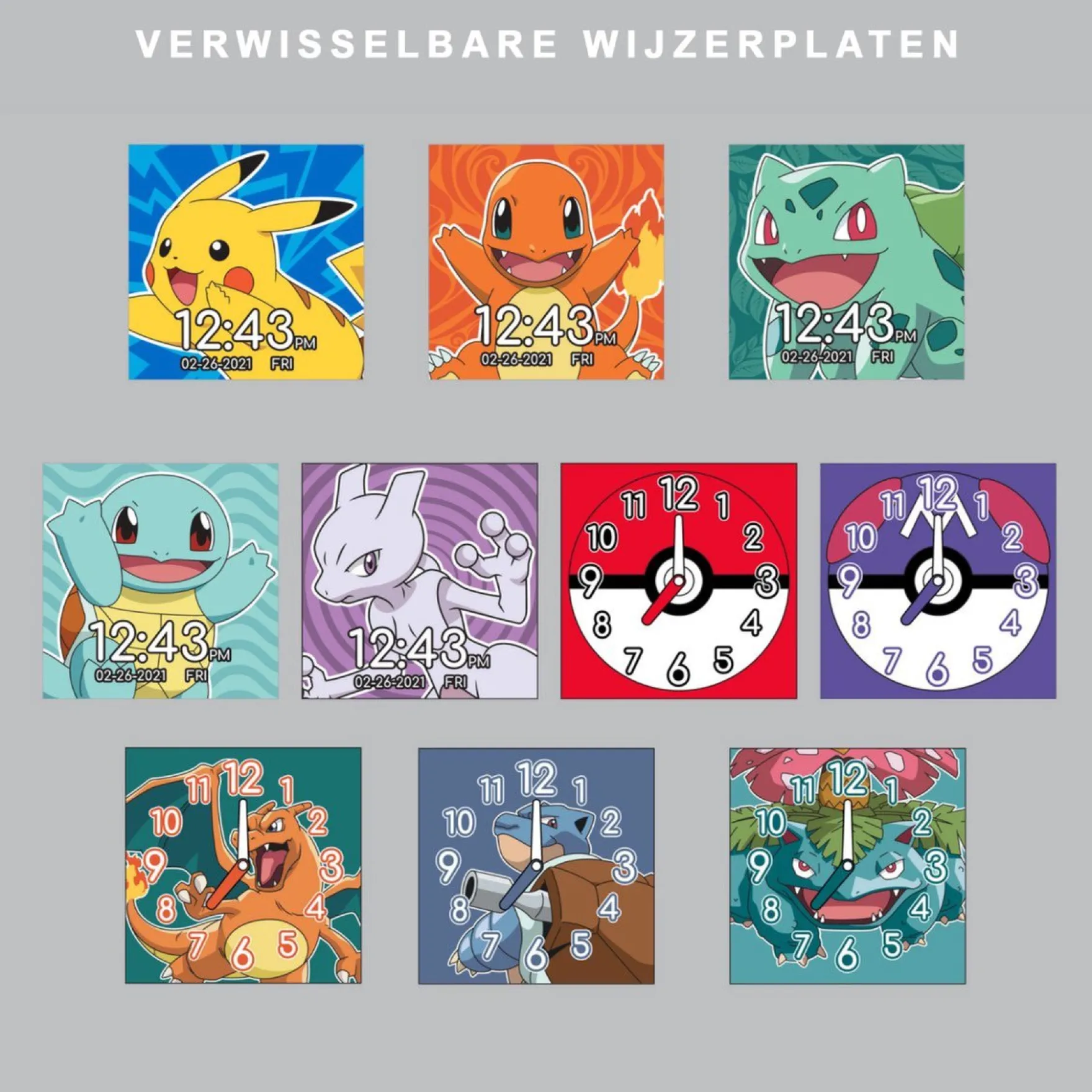 Pokémon Horloge Interactief