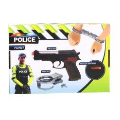 Politieset handboeien en pistool met licht en  geluid