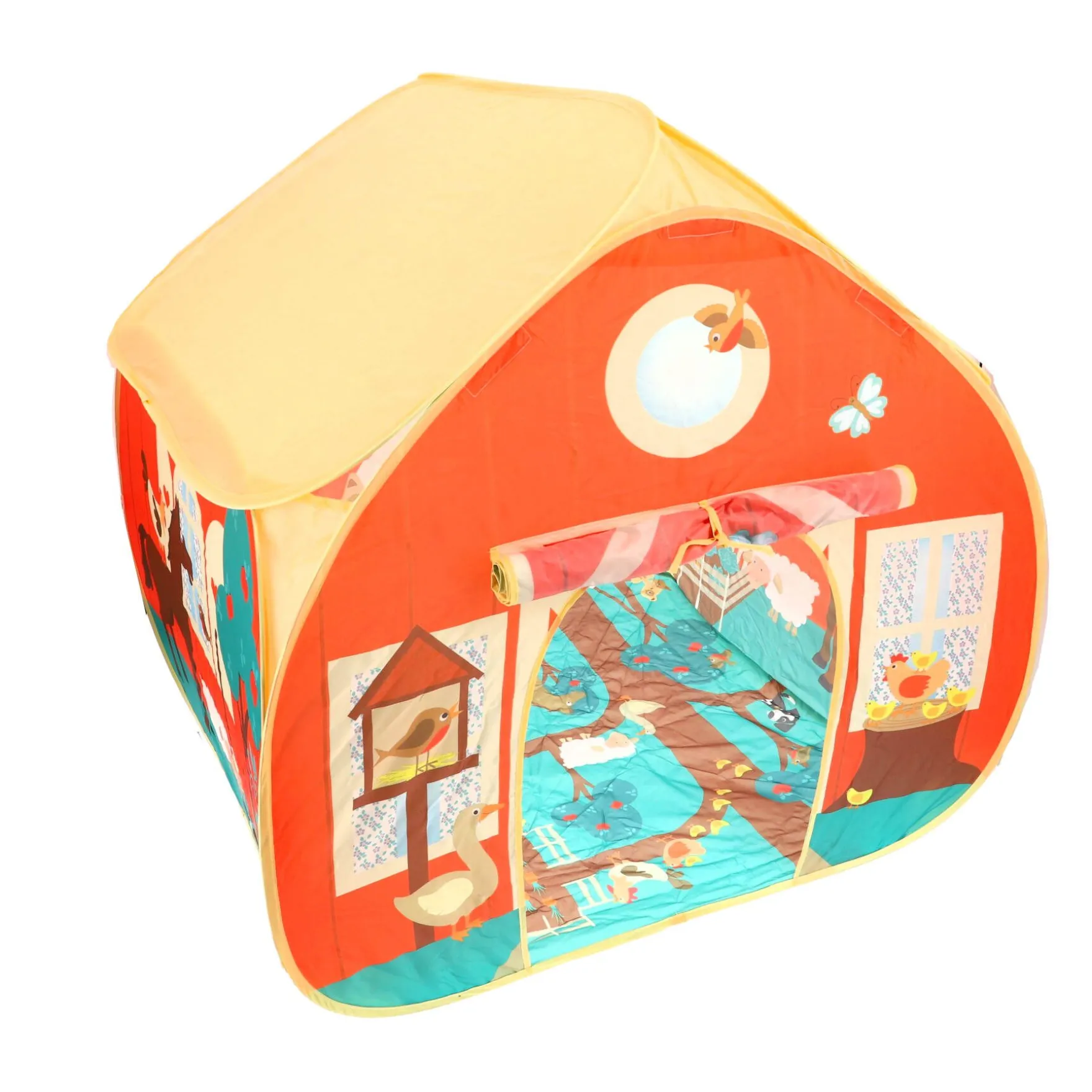 Pop Up Speeltent Boerderij met Speelmat