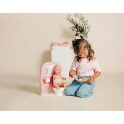 Poppen toilet baby nurse roze