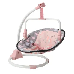 Poppenstoel 3 in 1 grijs/roze 42x40x40 cm