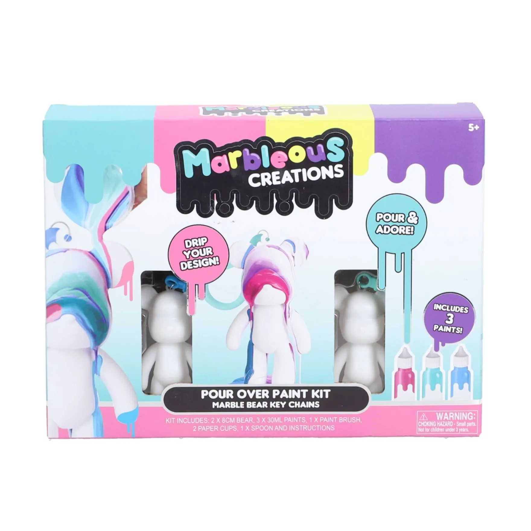 Pouring marble beer sleutelhanger maken set 2st.