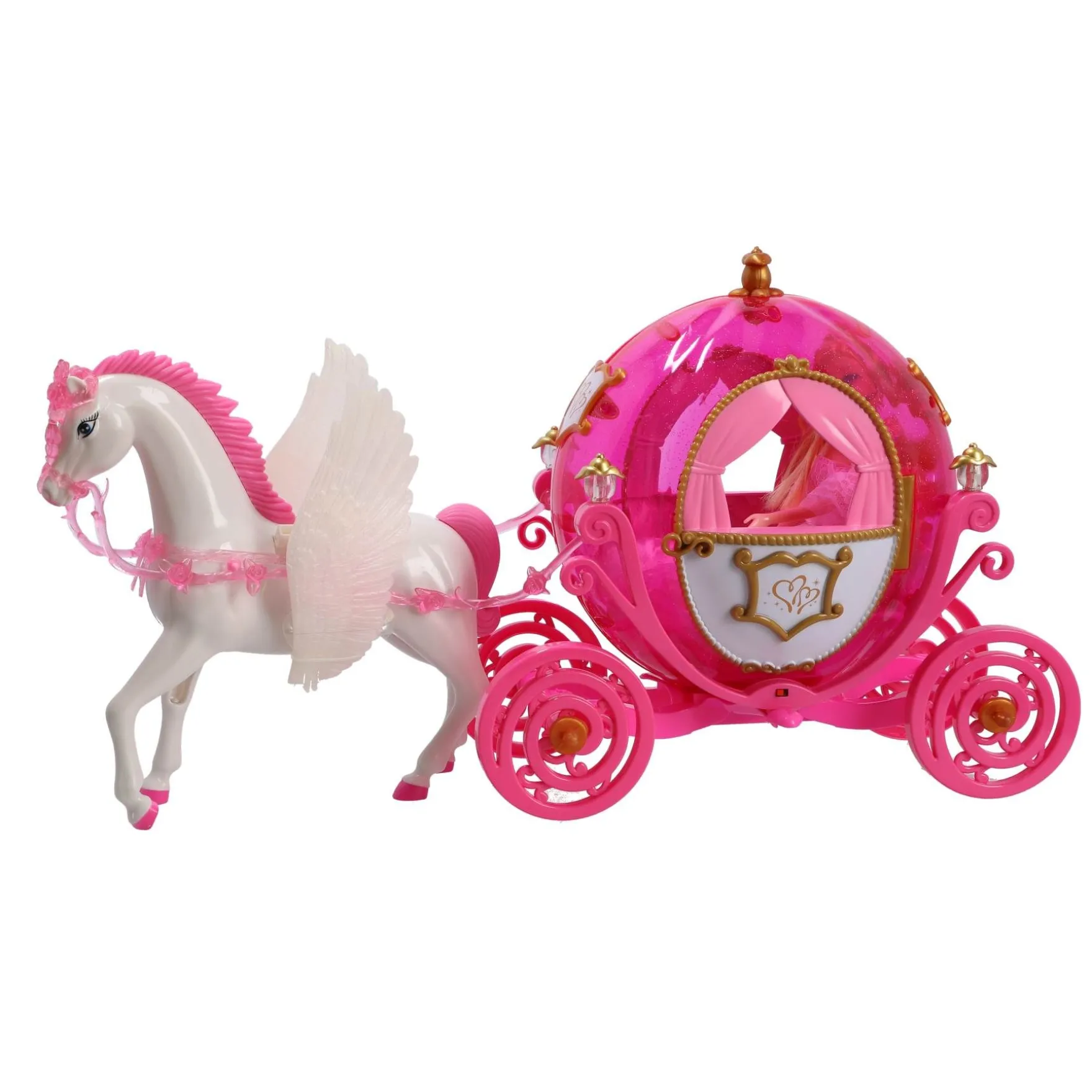 Prinses paardenkoets met licht