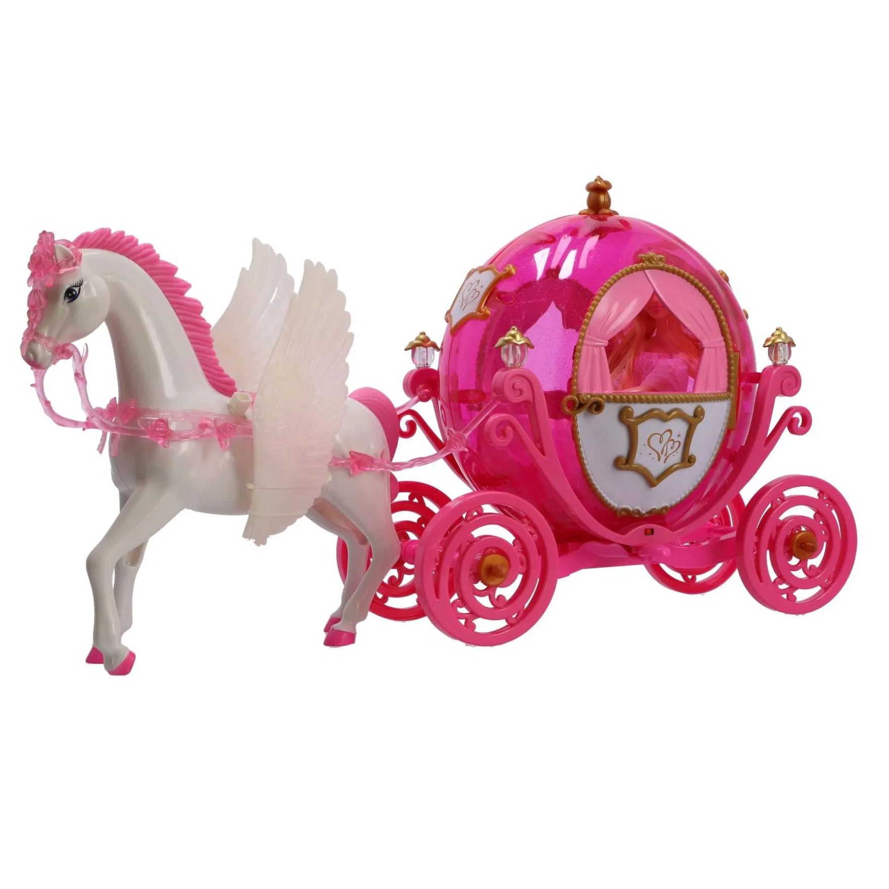 Prinses paardenkoets met licht