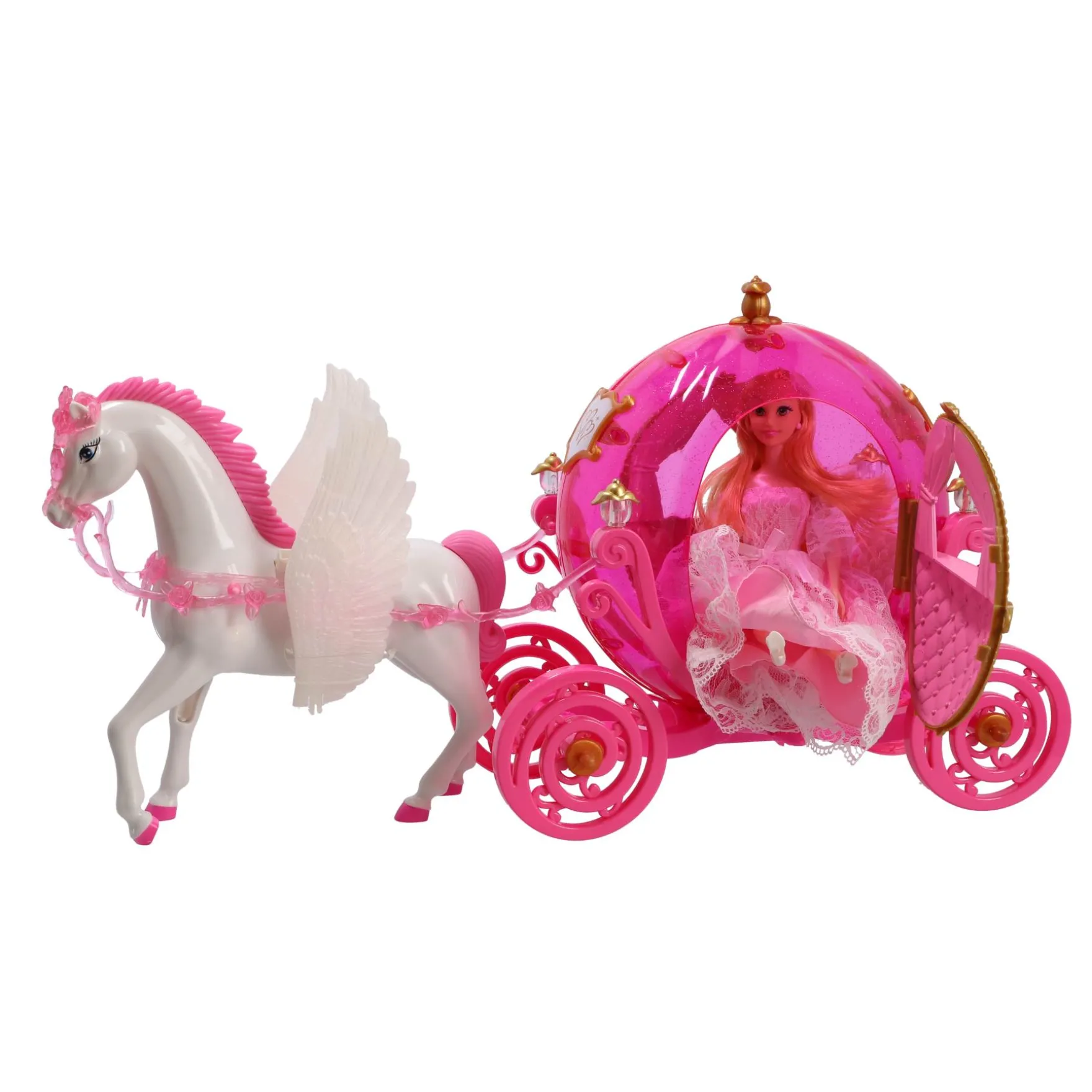 Prinses paardenkoets met licht