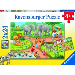 Puzzel Dag In De Dierentuin 2X24 Stuks