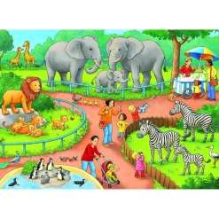 Puzzel Dag In De Dierentuin 2X24 Stuks