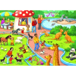 Puzzel Dag In De Dierentuin 2X24 Stuks