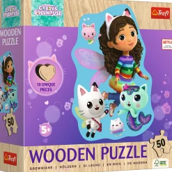 Puzzel Gabby's Dollhouse hout figuur 50 stukjes  luxe
