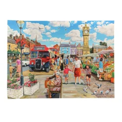 Puzzel  Gibsons 1000 Stuk Clocktower Market
