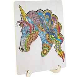 Puzzel hout figuur eenhoorn 137 stukjes