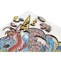 Puzzel hout figuur eenhoorn 137 stukjes