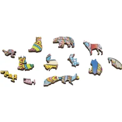 Puzzel hout figuur eenhoorn 137 stukjes