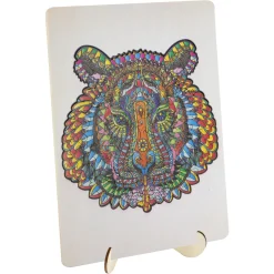Puzzel hout figuur tijger 130 stukjes