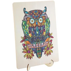 Puzzel hout figuur uil 133 stukjes
