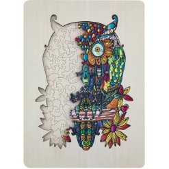 Puzzel hout figuur uil 133 stukjes