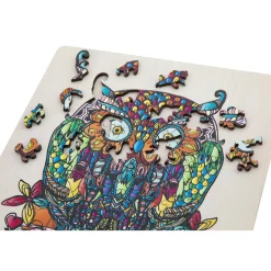 Puzzel hout figuur uil 133 stukjes