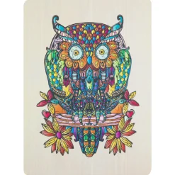 Puzzel hout figuur uil 133 stukjes