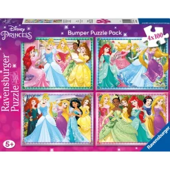 Puzzel Ravensburger Disney Princess 4 in1  100 stukjes