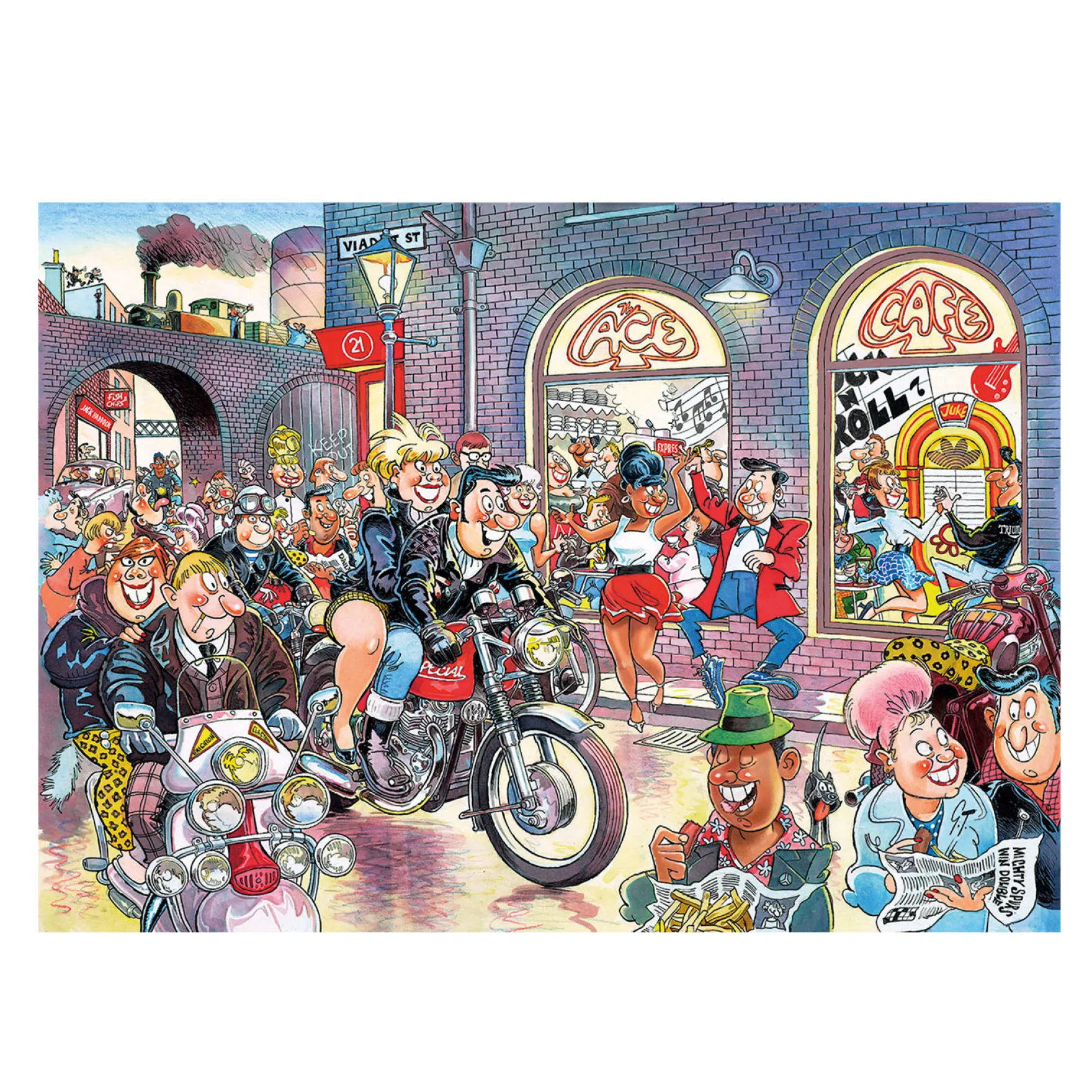 Puzzel Wasgij Retro Destiny 7 Rock around the clock! 1000 stukjes