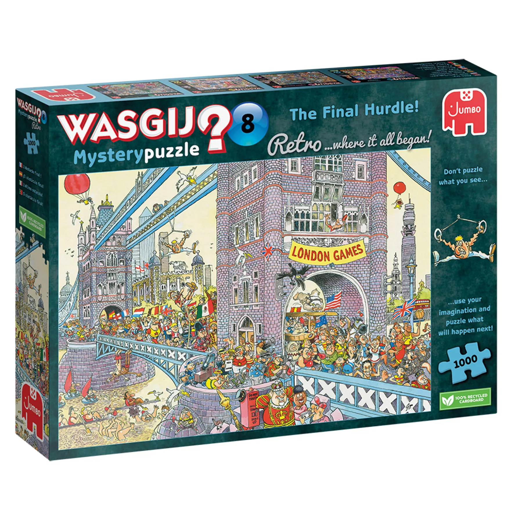 Puzzel Wasgij Retro Mystery 8 laatste horde 1000 stukjes