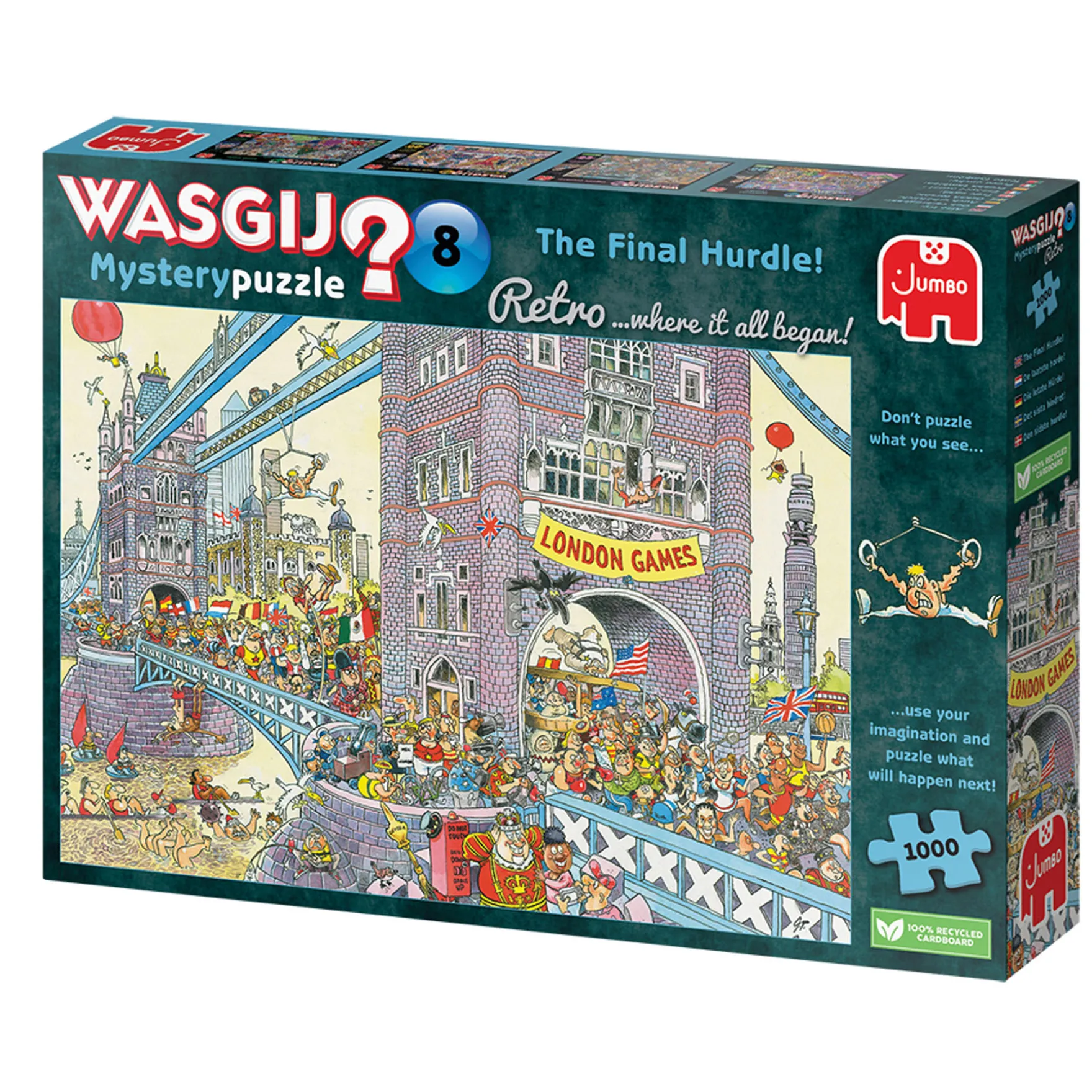 Puzzel Wasgij Retro Mystery 8 laatste horde 1000 stukjes