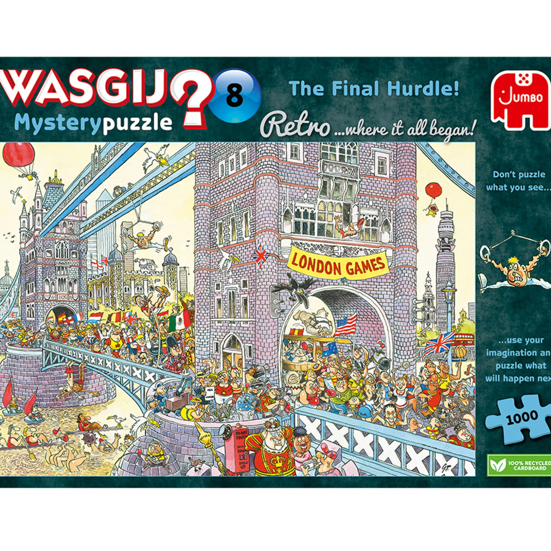 Puzzel Wasgij Retro Mystery 8 laatste horde 1000 stukjes