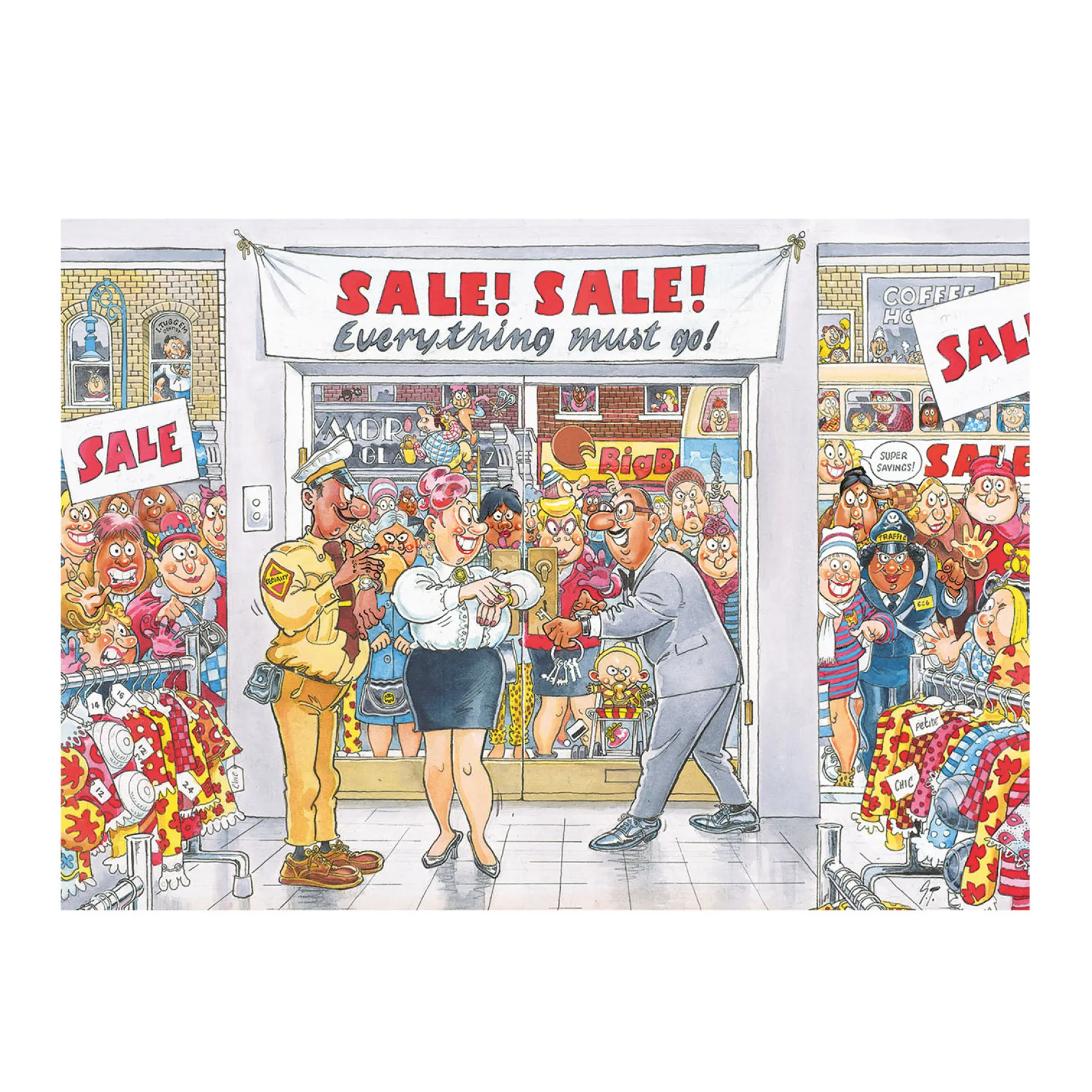 Puzzel Wasgij Retro Mystery 7 Everything must go! 1000 stukjes