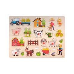 Puzzelplank groot boerderij 40 x 30 cm