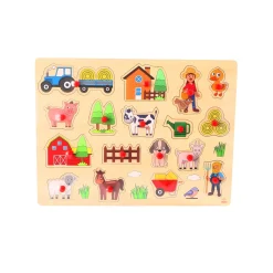 Puzzelplank groot boerderij 40 x 30 cm