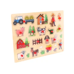 Puzzelplank groot boerderij 40 x 30 cm