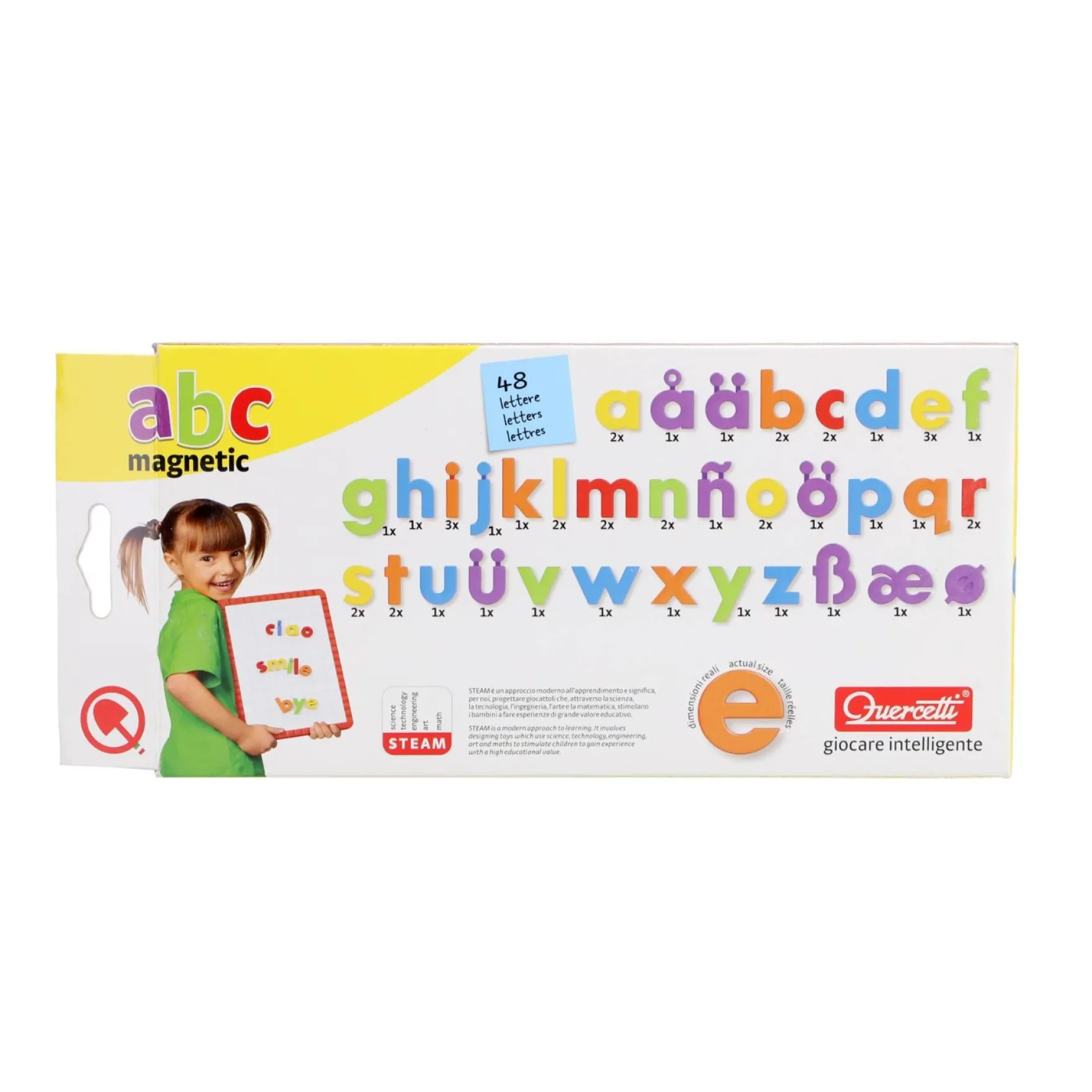 Quercetti Magneet Letters Kleuren 48 Delig