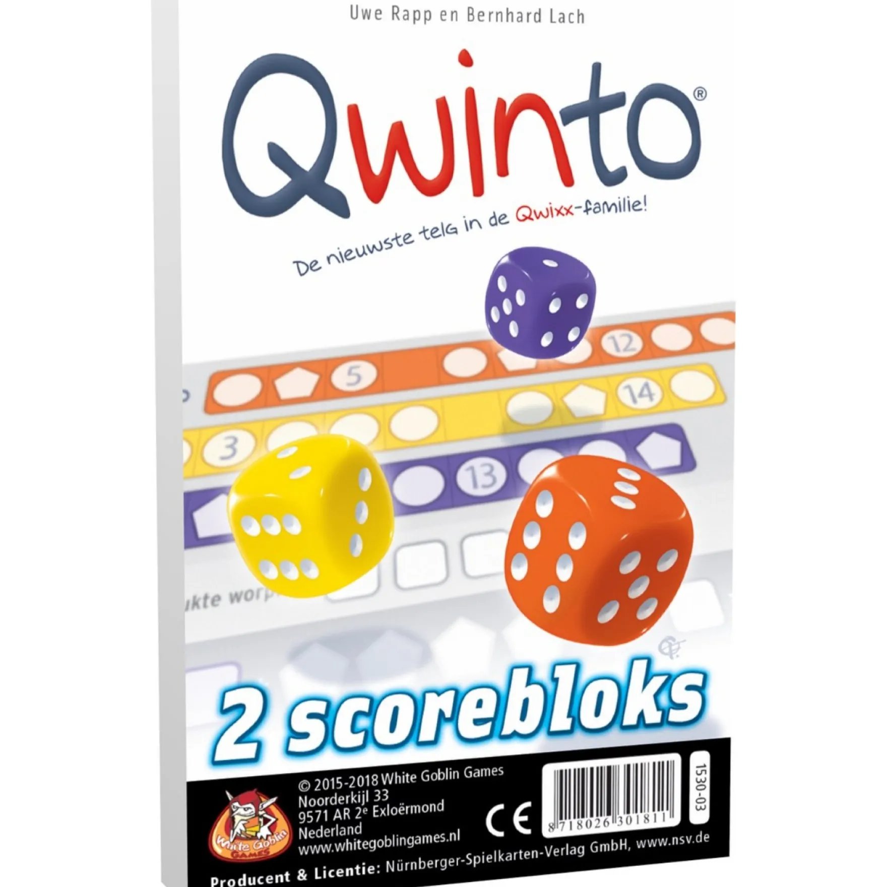 Qwinto Scoreblokken 2 Stuks - Dobbelspel