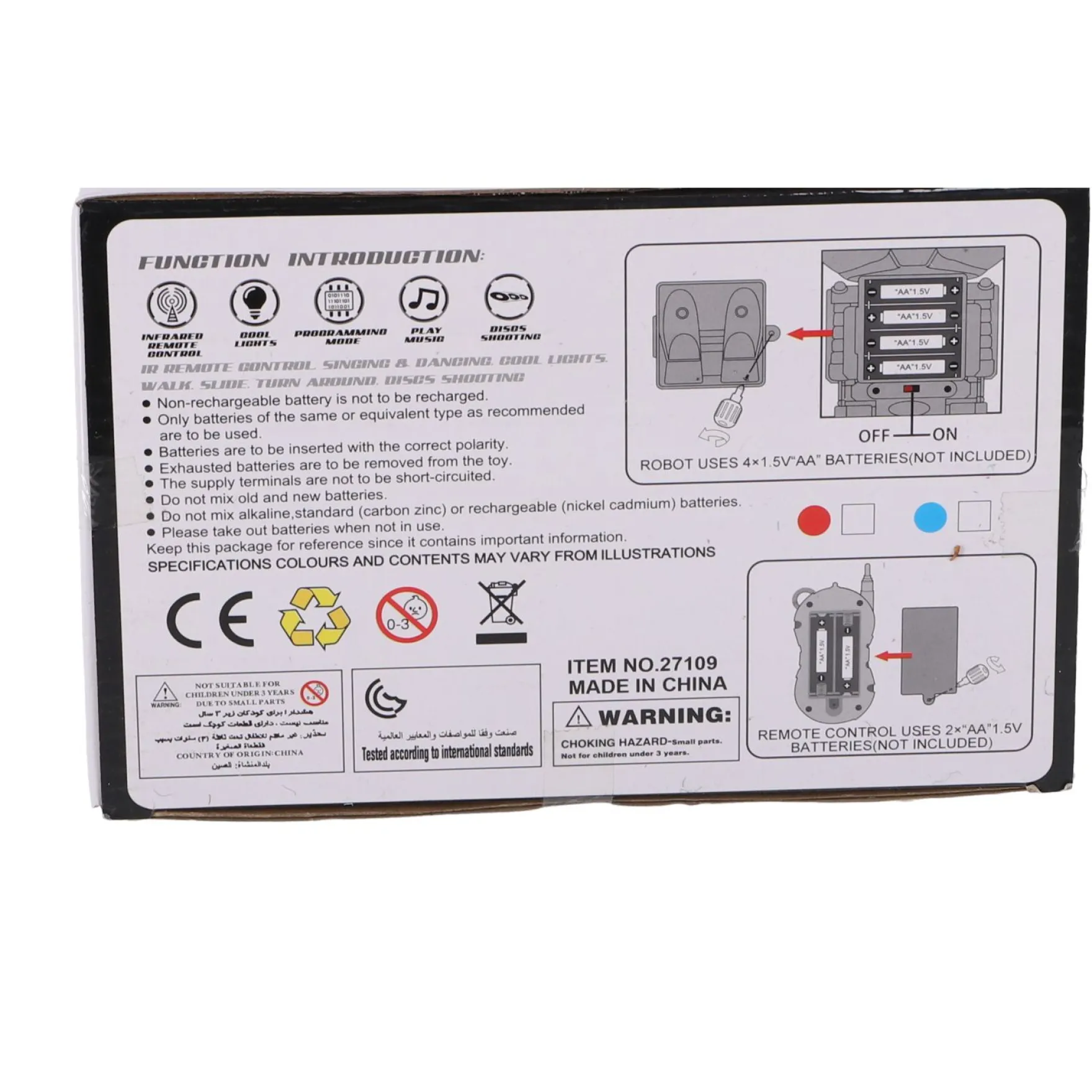 Radiografisch Bestuurbare Robot Interstellar Warrior Met Licht En Geluid 2 Assorti