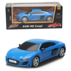 Radiografisch bestuurbare auto audi 1:24 r8 coupé  blauw