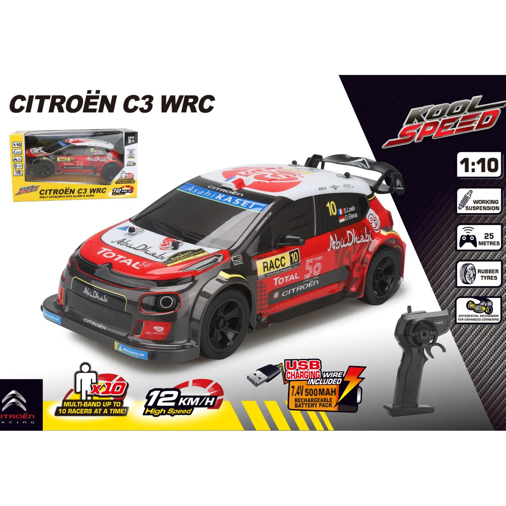 Radiografisch bestuurbare auto citroen 1:10 2.4g WRC