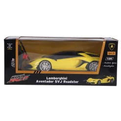 Radiografisch bestuurbare auto lamborghini 1:24 aventador svj roadster geel