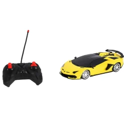 Radiografisch bestuurbare auto lamborghini 1:24 aventador svj roadster geel