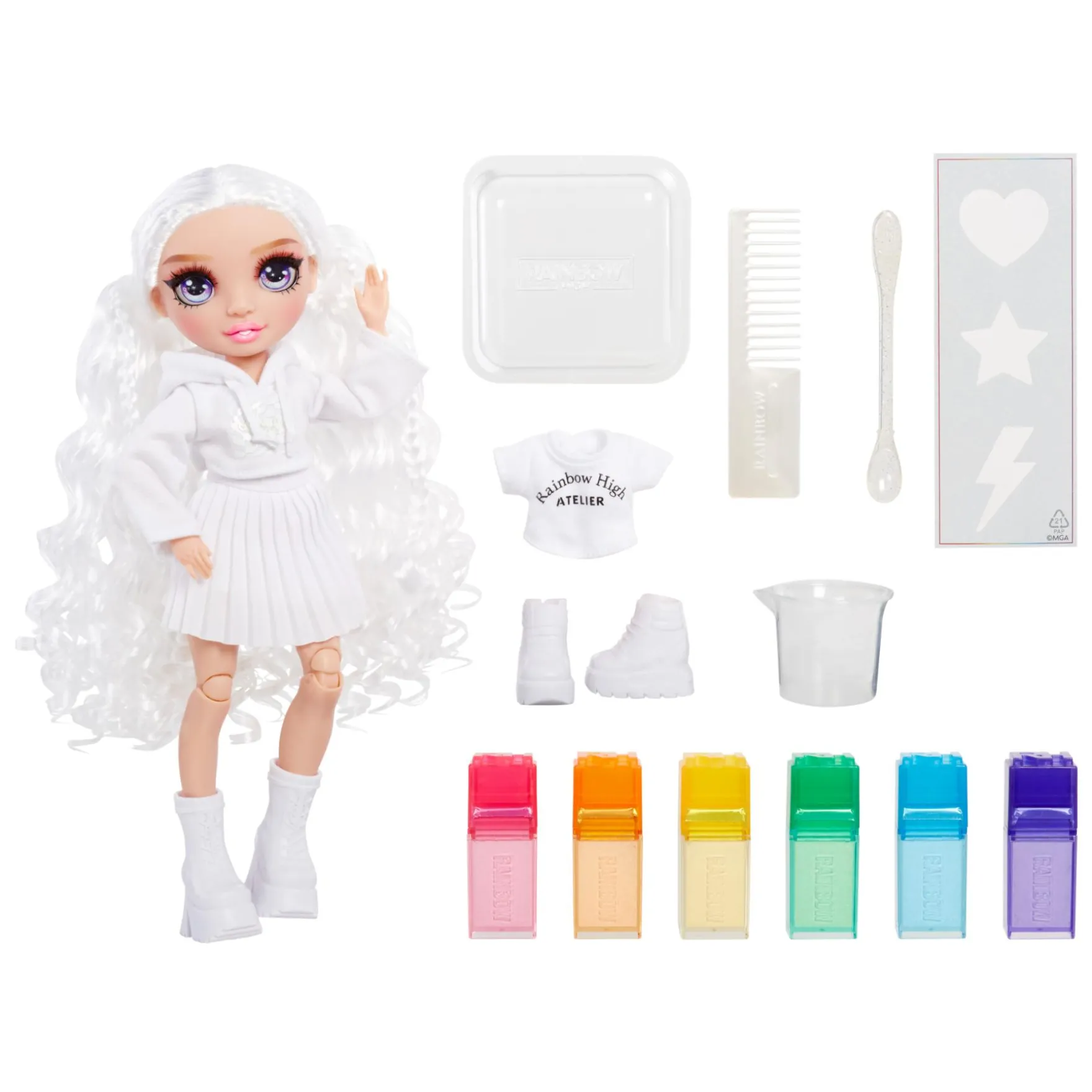 Rainbow H. WaterColor & Create Theme Dolls purple Eyes