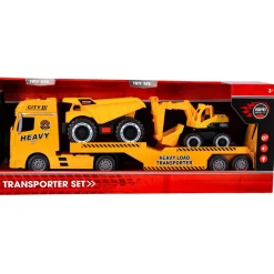 Rapid Wheels Autotransporter bouwvoertuigen met licht en geluid en frictie