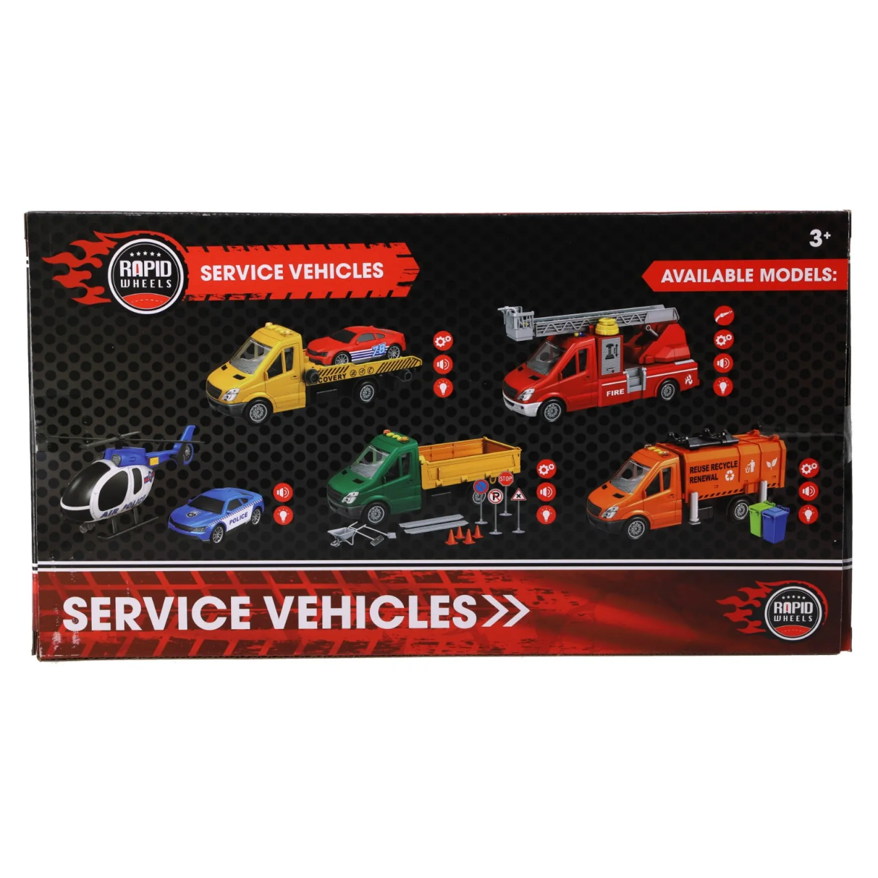 Rapid Wheels Vuilniswagen Met Licht En Geluid En Frictie