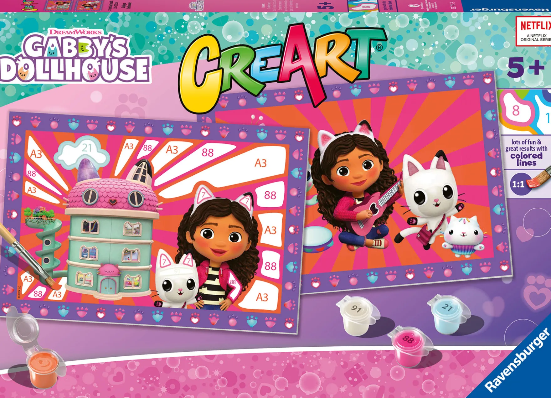 Ravensburger Creart junior schilderen op nummer Gabby's Dollhouse
