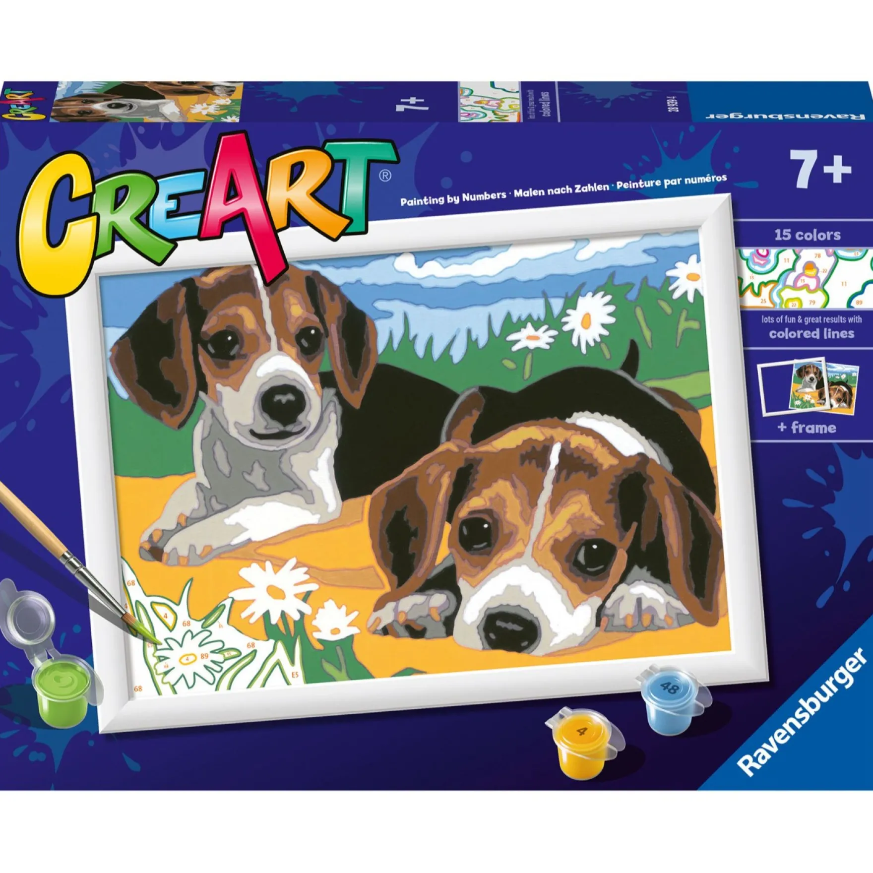 Ravensburger Creart schilderen op nummer Beagle puppies
