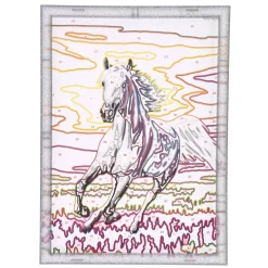 Ravensburger Creart schilderen op nummer paard   bij zonsondergang