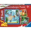 Ravensburger Pokémon Puzzel Charmander Squirtle Bulbasaur 3x49 Stukjes