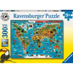 Ravensburger puzzel Dieren Over De Wereld 300 Stukjes