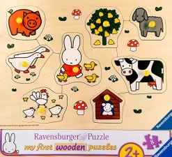 Ravensburger puzzel Hout Nijntje Op De Boerderij  8 Stukjes