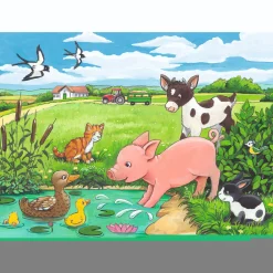 Ravensburger puzzel jonge dieren op het platteland 2 x 12 stukjes