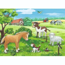 Ravensburger puzzel jonge dieren op het platteland 2 x 12 stukjes